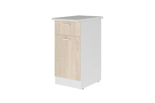 Модульный шкаф Дачный Дуб сонома\Берилл бежевый Н 400 1 я 1 дв