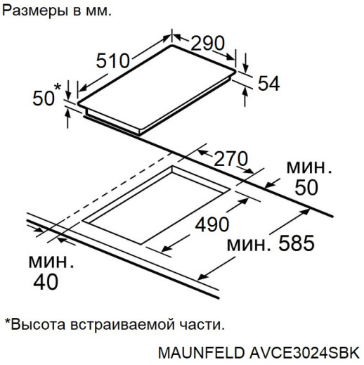 Электрическая варочная панель Maunfeld AVCE3024SBK