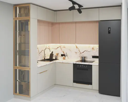 Кухня Тальк Пудра Бисквит 1900х2600