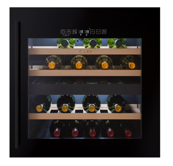 Встраиваемый винный шкаф Lex LWD6036BL dual zone S