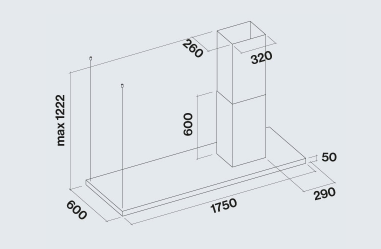 Кухонная вытяжка Falmec LUMEN ISOLA NRS 175 DX