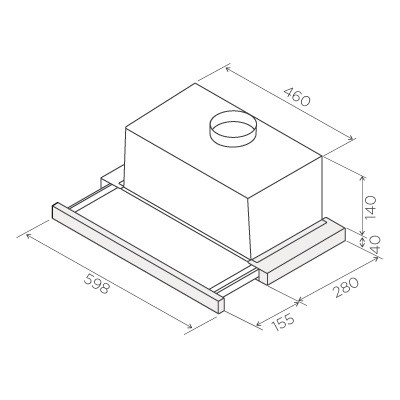 Кухонная вытяжка Jetair ORION LX/GR/F/60/VT