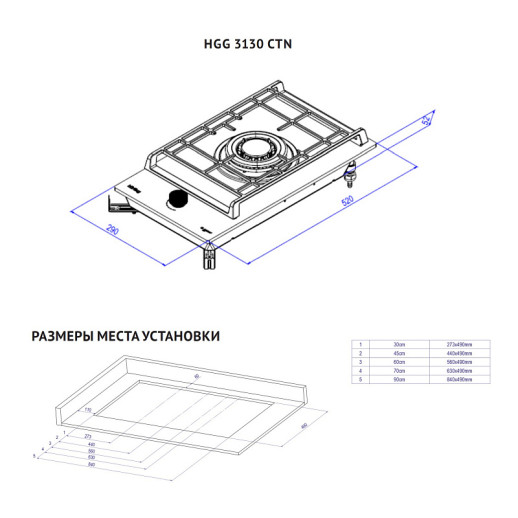 Варочная панель Korting HGG 3130 CTN