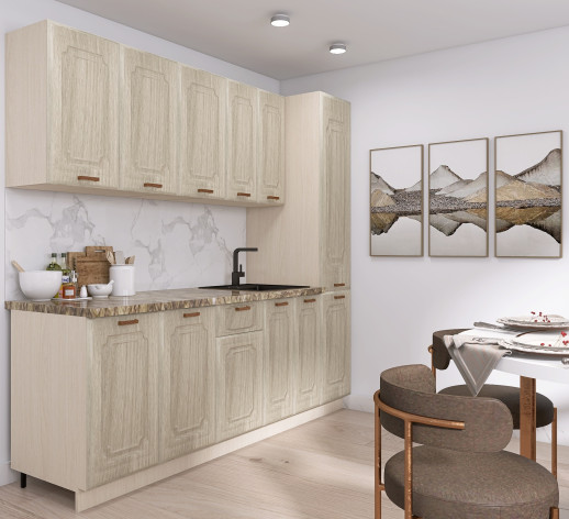 Кухня МДФ Акация Европейская 2200мм Вариант 2