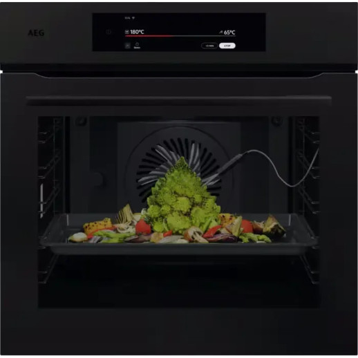 Электрический духовой шкаф с функцией пара Aeg NBT9P83IAT черный матовый