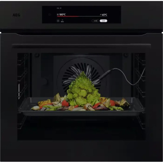Электрический духовой шкаф с функцией пара Aeg NBT9P83IAT черный матовый