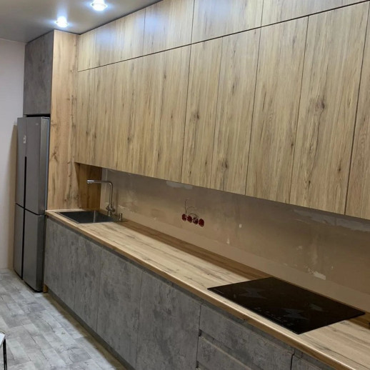 Кухня Рустик соломенный Бетон Урбан грей