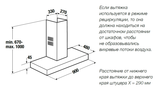 Кухонная вытяжка Kuppersbusch DW 9500.0 S1 STAINLESS STEEL