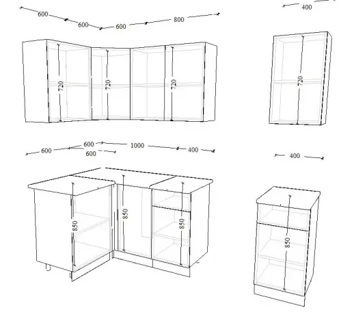 Кухонный гарнитур Серия ЛОФТ 1200х1800