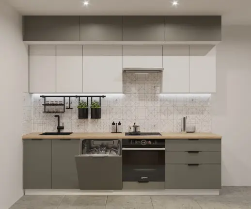 Кухня Обсидиан Тальк 2800