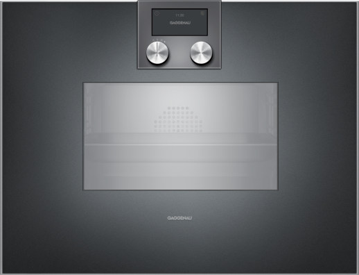 Электрический духовой шкаф с функцией пароварки Gaggenau BS471102 антрацит