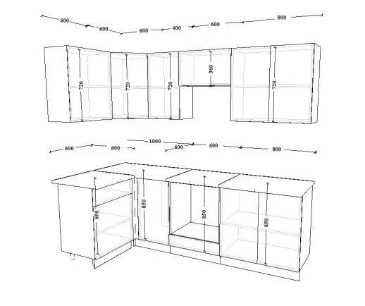 Кухонный гарнитур Серия ЛОФТ 1200х2400