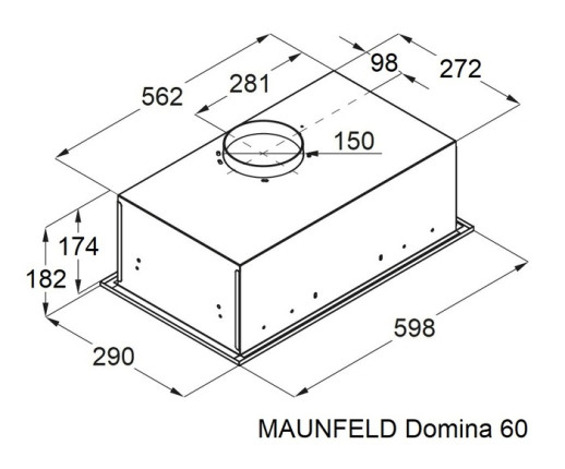 Кухонная вытяжка Maunfeld DOMINA 60 BLACK