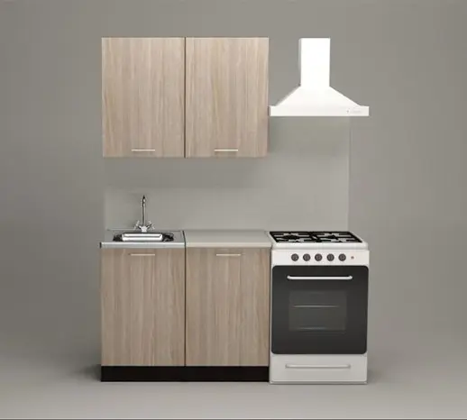 Кухонный гарнитур "Ясень шимо светлый/Берилл бежевый" 1000 мм