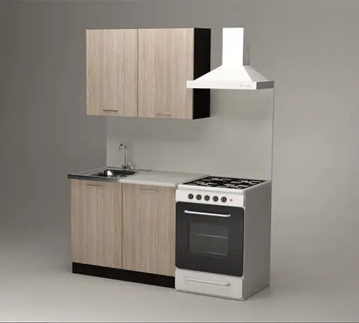 Кухонный гарнитур "Ясень шимо светлый/Берилл бежевый" 1000 мм