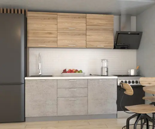 Кухня Рустик натур Бетон светлый 1800