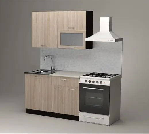 Кухонный гарнитур "Ясень шимо светлый/Берилл бежевый" 1200 мм