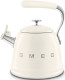 Чайник со свистком Smeg WKF01CR кремовый