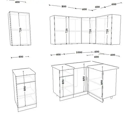 Кухонный гарнитур Серия ЛОФТ 1800х1200
