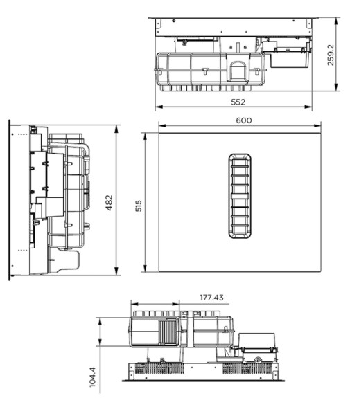 Варочная панель с интегрированной вытяжкой Maunfeld MIHC604SF2BK
