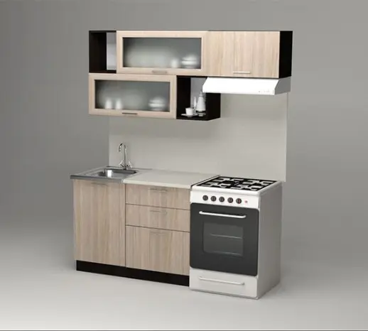 Кухонный гарнитур "Ясень шимо светлый/Берилл бежевый" 1700 мм