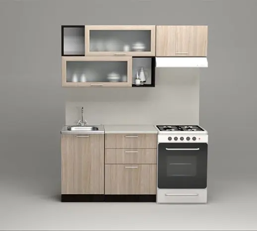 Кухонный гарнитур "Ясень шимо светлый/Берилл бежевый" 1700 мм