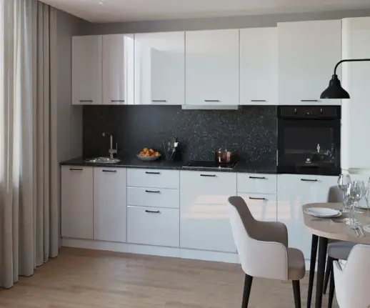 Кухня Белый глянец 3000