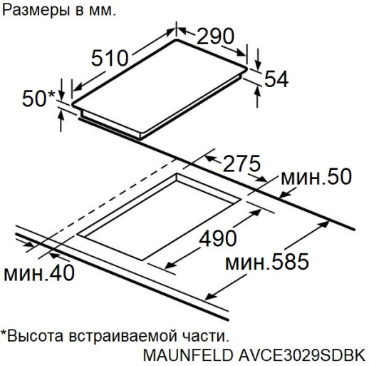 Электрическая варочная панель Maunfeld AVCE3029SDBK
