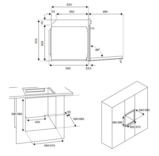 Электрический духовой шкаф Bertazzoni F6011MODELX