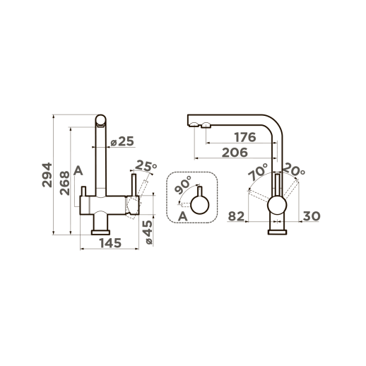 Смеситель Omoikiri NAGANO-P