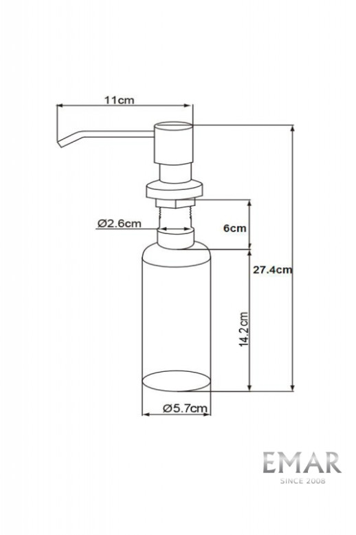 Дозатор для мыла Emar Quartz ЕД-401D алмаз