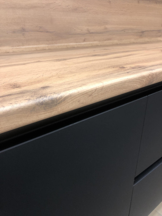 Кухонный гарнитур Рустик соломенный/Силк оникс