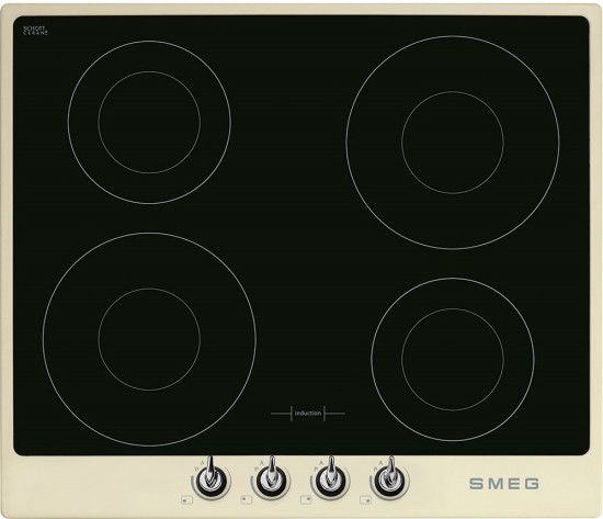 Индукционная варочная панель Smeg SI964PM кремовый