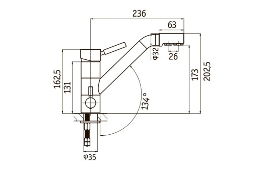 Смеситель LONGRAN SPRINT UNIVERSAL LM1394