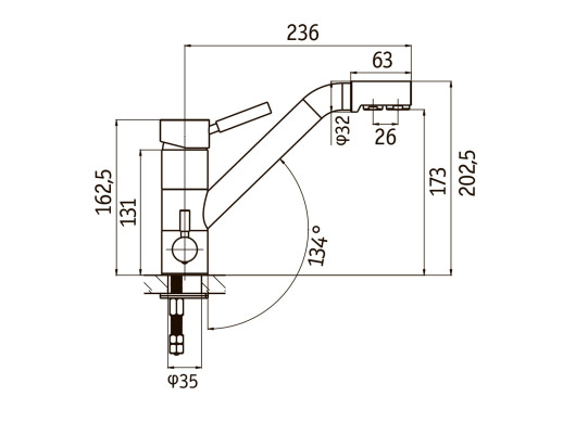 Смеситель LONGRAN SPRINT UNIVERSAL LM1394