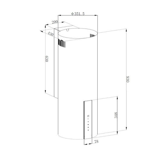 Кухонная вытяжка Korting KHC 35969 DN Cylinder