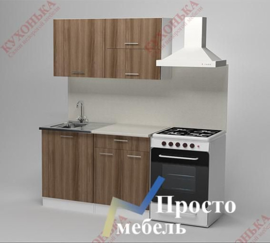 Кухня Герда "Лайт" Шимо темный/Белый