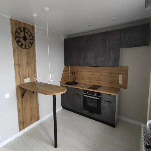 Кухня Бетон темный Дуб Вотан