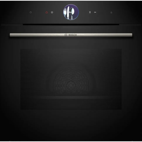 Электрический духовой шкаф с функцией пароварки Bosch HSG7361B1 черный