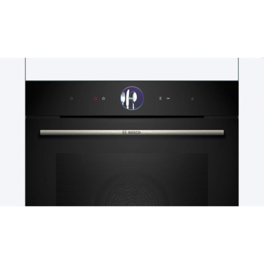 Электрический духовой шкаф с функцией пароварки Bosch HSG7361B1 черный